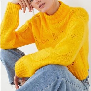 Urban Outfitters Botanical Yellow Sweater